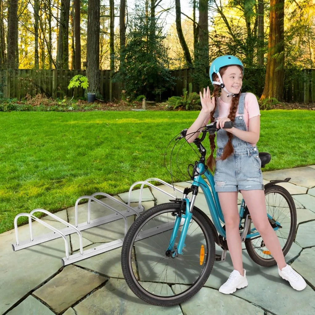 Stojak na 3 rowery BIKE, 84x32x27cm, srebrna Jurhan