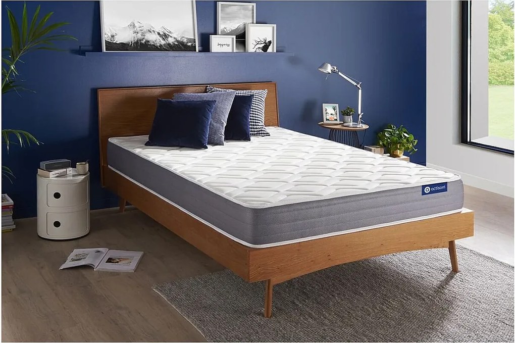 Materac Actiflex dream 200x200cm, Grubosc : 22 cm, sprezyny kieszeniowe i pianka z pamiecia ksztaltu, Umiarkowanie twardy, 5 stref komfortu