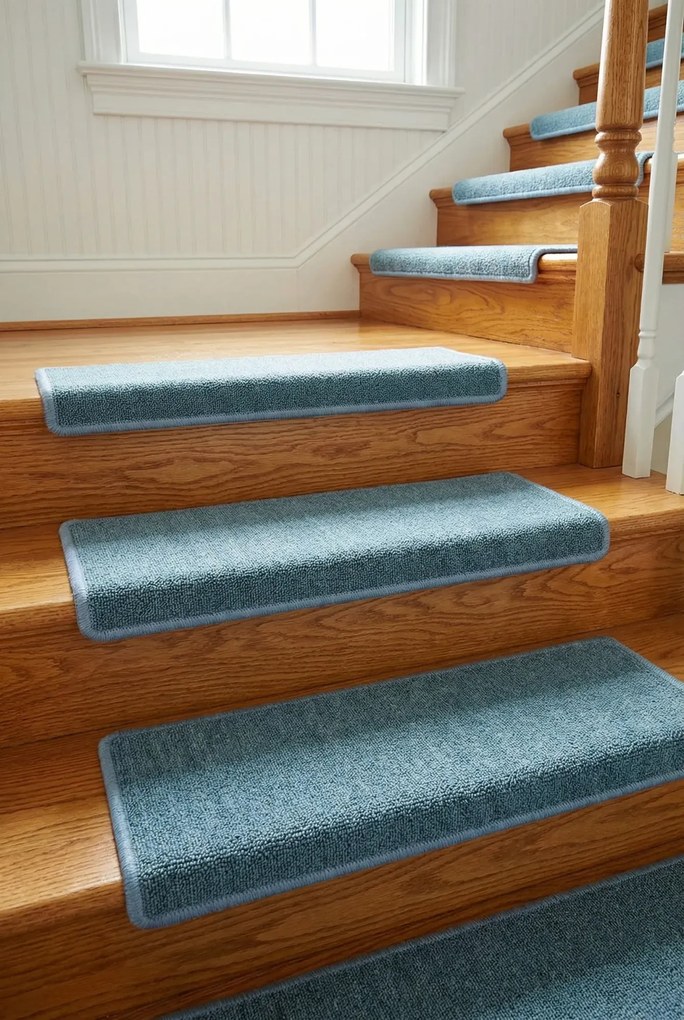 Jasnoniebieski komplet 15 nakładek na schody A2-H85