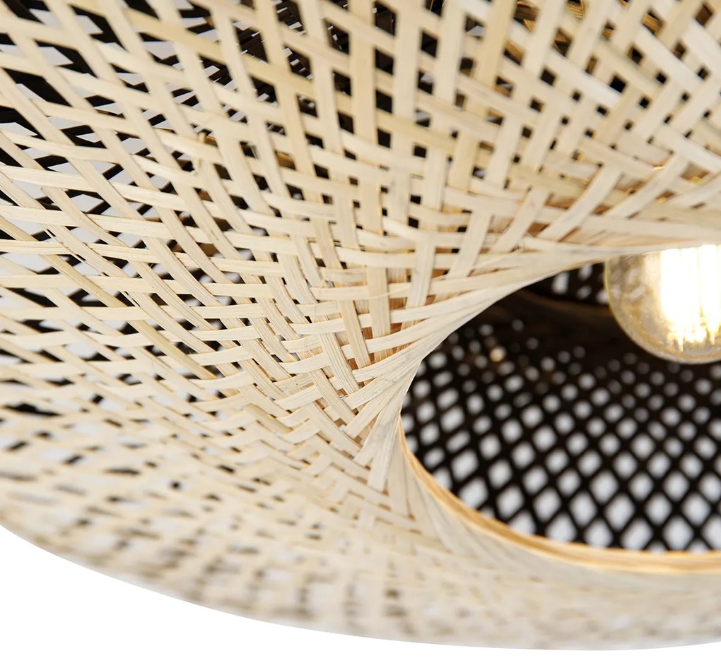Orientalna lampa sufitowa z bambusa 50 cm - RinaKolonialny Oswietlenie wewnetrzne