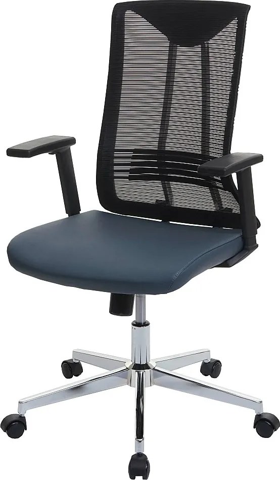 Krzesło biurowe MCW-J53,  niebiesko-szary