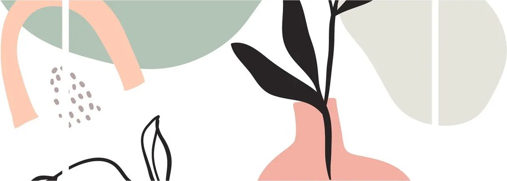 Obraz - Kwiaty w wazonie N⁰3 (170x50 cm)
