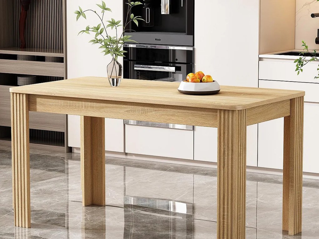 Stół jadalny na czterech nogach - styl nowoczesny - naturalny