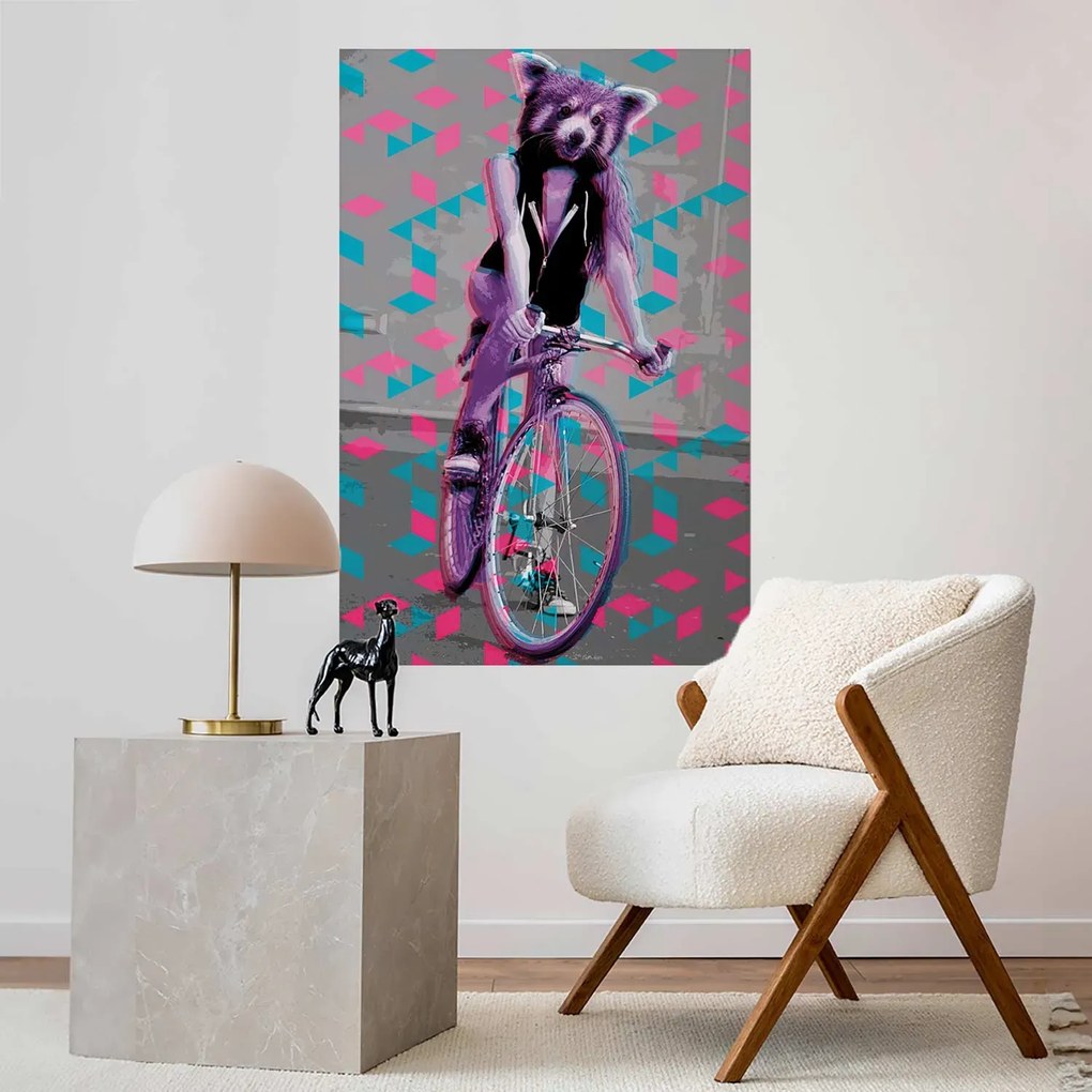 Plakat Szop na rowerze 60x90 cm bez ramy bez marginesu ARTGEIST B