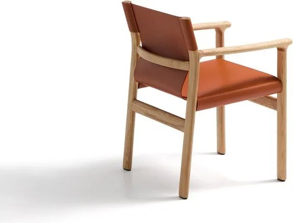 Koniakowe krzesło z litego drewna jesionowego z podłokietnikami Jan – Kave Home