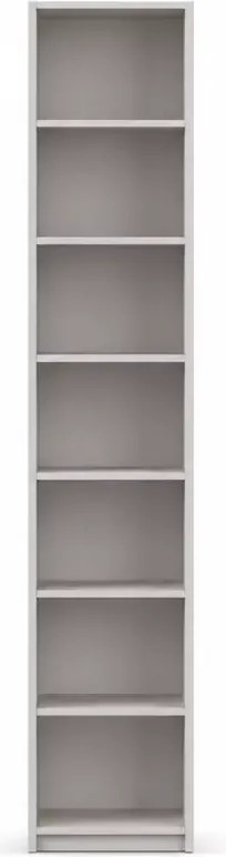 Regał otwarty Mayra 40 cm kaszmir – wąska biblioteczka z 7 półkami do salonu i biura
