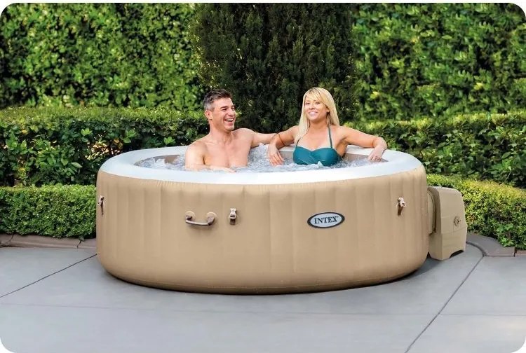 Dmuchane SPA ogrodowe 196 cm Intex 426 - jacuzzi 4-osobowe z hydromasażem i podgrzewaniem