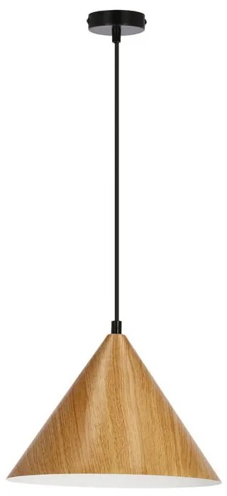 Brązowa lampa wisząca ze szklanym kloszem ø 25 cm Dunca – Candellux Lighting