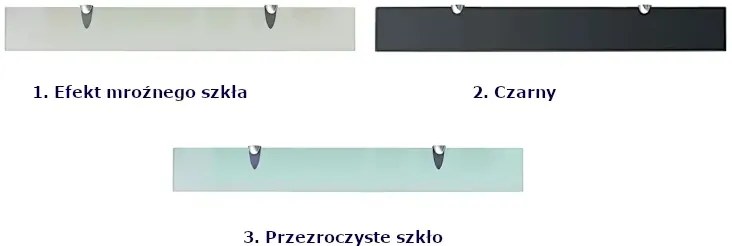 Czarna półka ścienna ze szkła 80x10 - Imker
