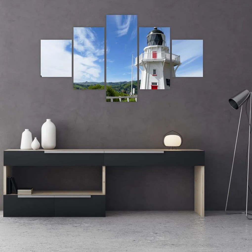 Obraz latarni morskiej Akaroa w Nowej Zelandii (125x70 cm)
