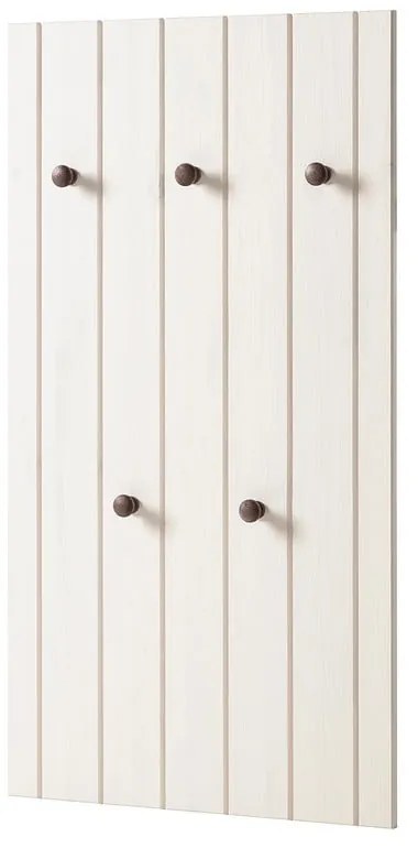 Biały zestaw do przedpokoju z litego drewna sosnowego 55x100x2 cm Anita – Støraa