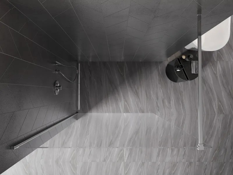 Mexen Kioto-X ścianka prysznicowa Walk-in 90 x 200 cm, transparent 10 mm, chrom - 800-090-101-01-00-X