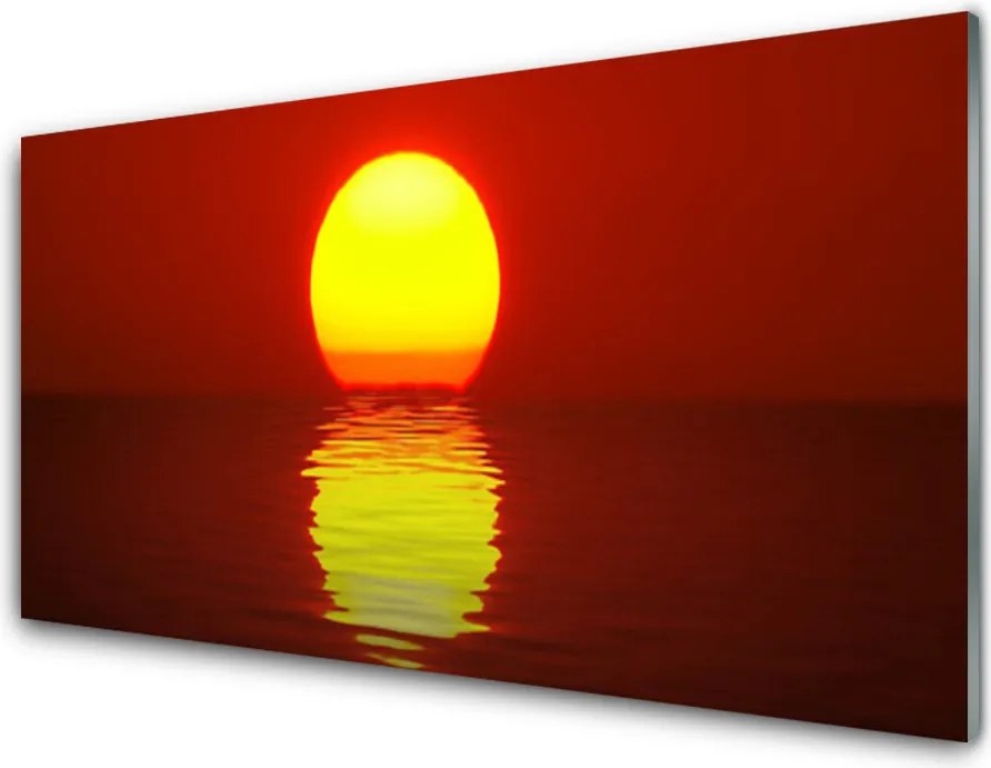 Szkło nad Blatem Ognisty Zachód Słońca