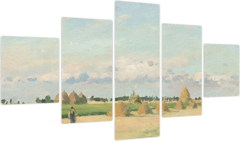 Obraz - Camille Pissarro, Landscape, Ile de France, reprodukcje (125x70 cm)