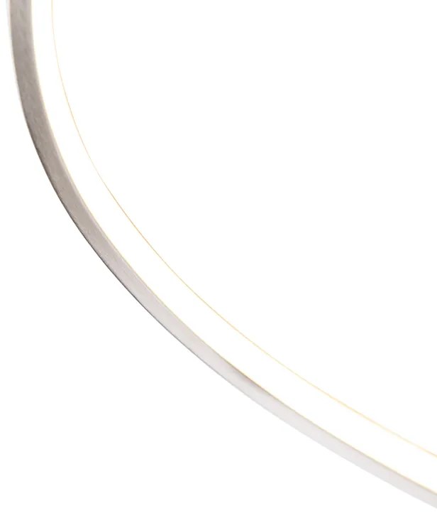 Lampa sufitowa stalowa 80 cm z LED o 3-stopniowej regulacji jasności - RowinDesignerski Oswietlenie wewnetrzne