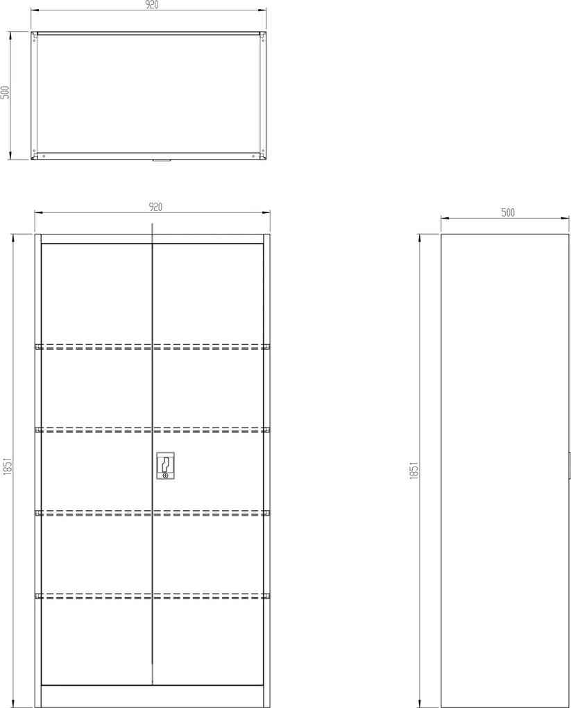 Metalowa szafa warsztatowa Bruno 92x50x185 cm antracyt/czerwony
