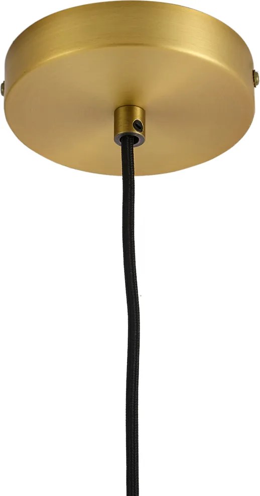 Designerska lampa wisząca brązowa z przezroczystym szkłem - Domo