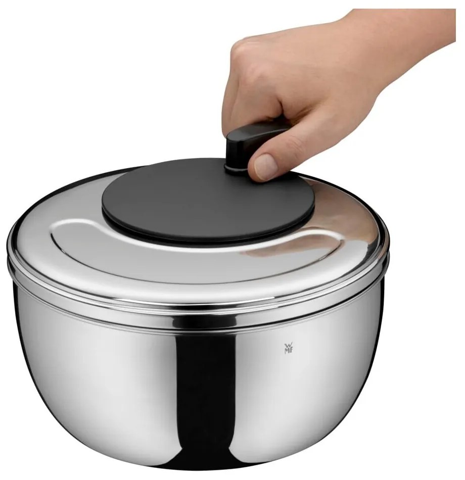 Wirówka do sałaty ze stali nierdzewnej Cromargan® WMF, wys. 16 cm