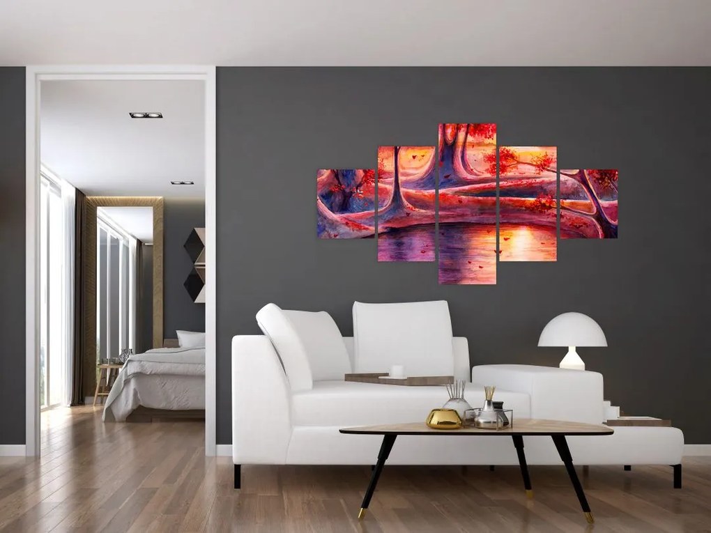 Obraz magicznego lasu (125x70 cm)