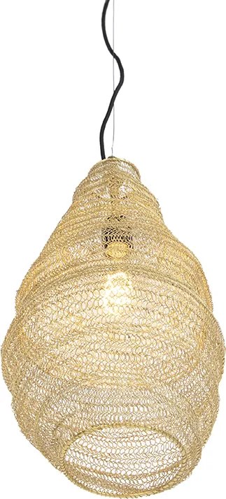 Orientalna lampa wisząca złota - Nidum Rombo