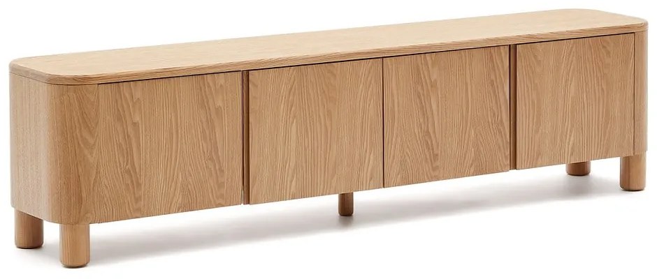 Szafka pod TV w dekorze jesionu w naturalnym kolorze 200x52x40 cm Salaya – Kave Home