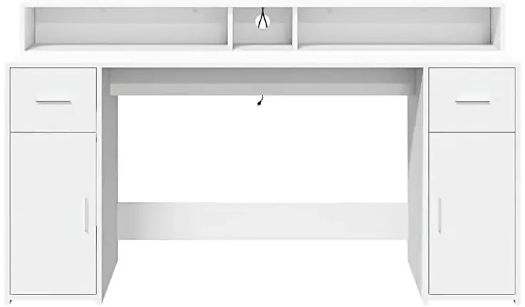 Białe biurko podświetlane 160 cm N1-C06