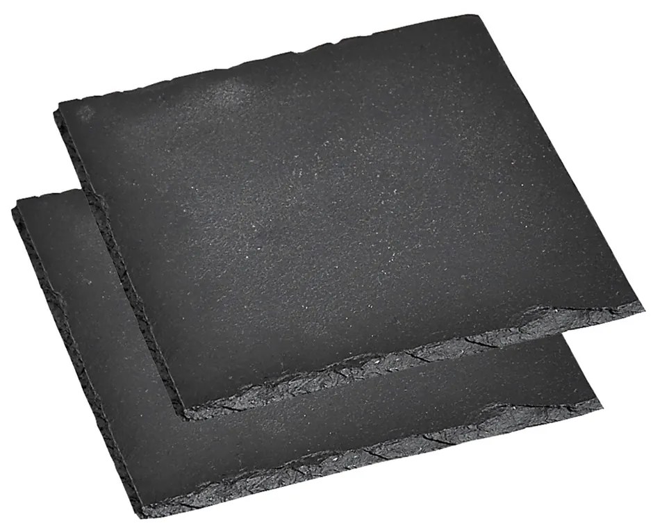 Kesper 38109 Zestaw podkładek do serwowania,łupek, 2 szt., 20 x 20 cm