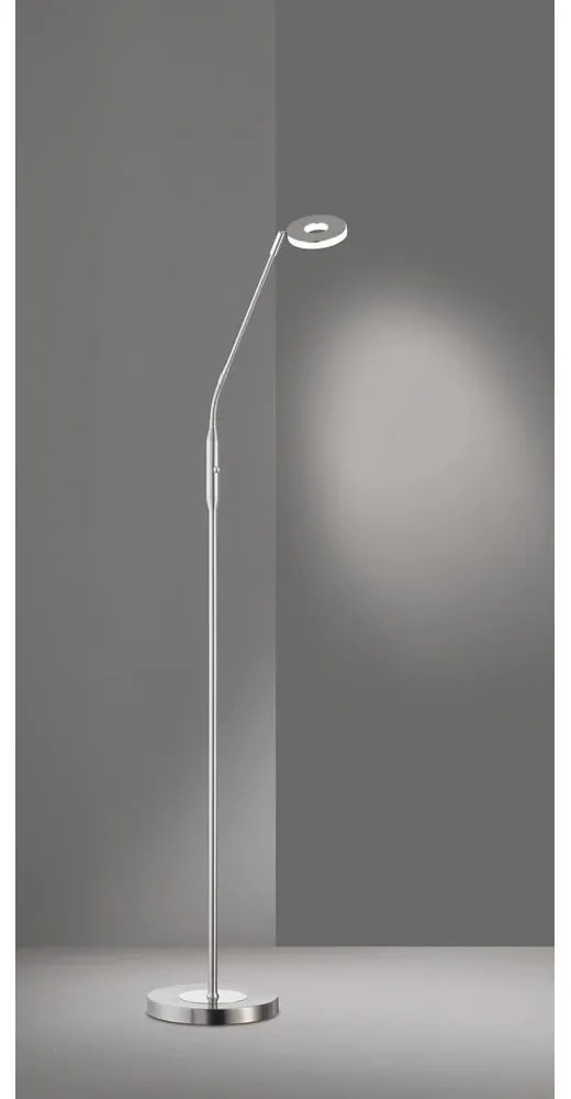 Lampa stojąca LED ze ściemniaczem w kolorze srebra (wysokość 150 cm) Dent – Fischer & Honsel