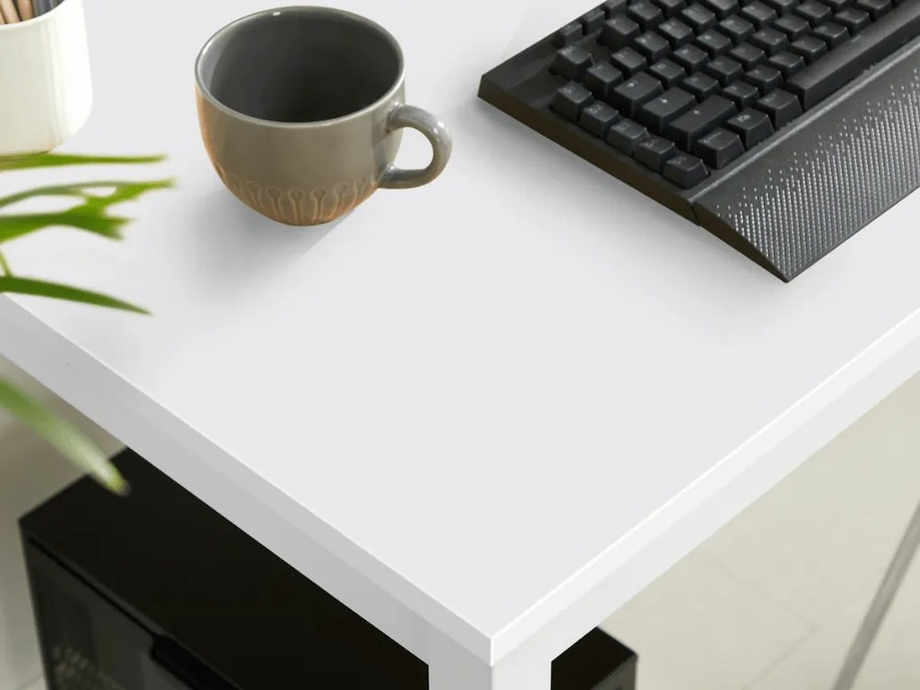 Biały stół jadalniany z białym blatem TESSA 120x60 cm