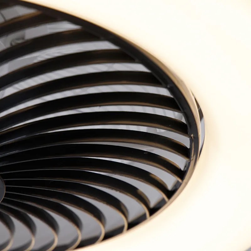 Wentylator sufitowy czarny w tym LED z pilotem - Clima