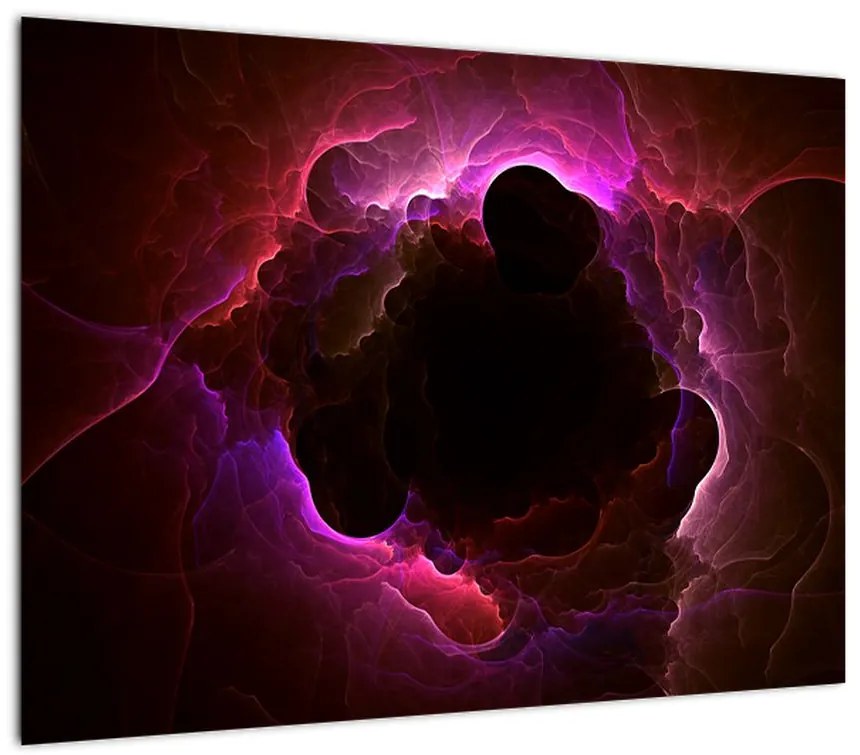 Obraz na szkle - abstrakcja chmur (70x50 cm)