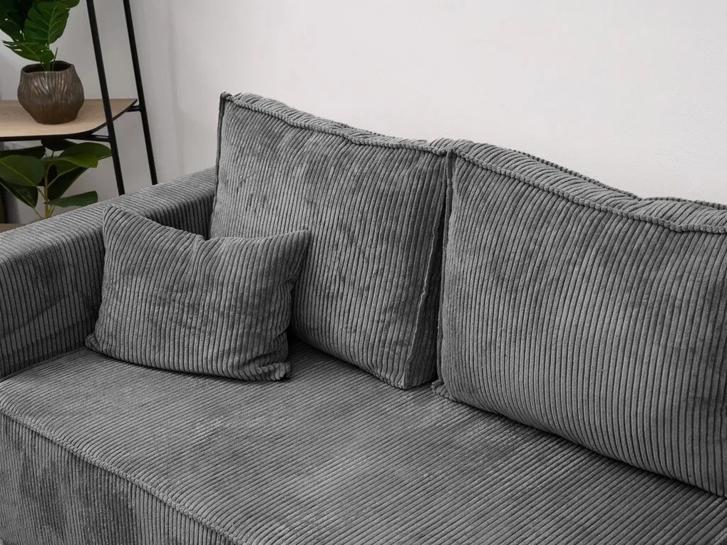 Rozkładana narożna sofa SMART COSARO szara, dwustronna + 2 poduszki GRATIS