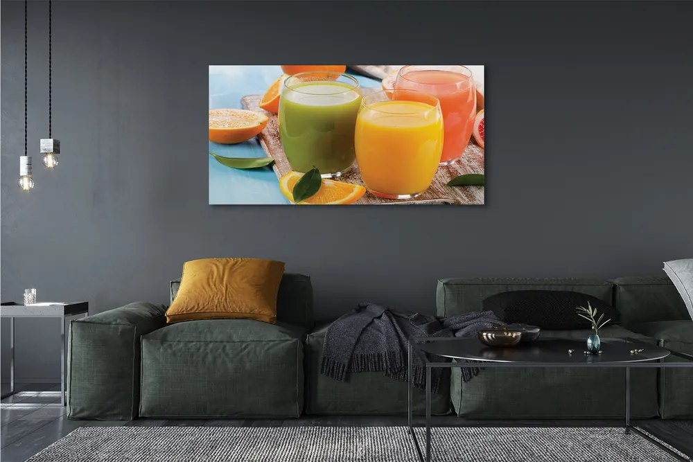 Fotoobraz na płótnie Tęcza Owocowych Koktajli