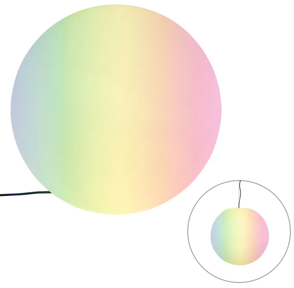 Inteligentna lampa zewnętrzna biała 56 cm włącznie z WiFi A60 IP65 - Nura