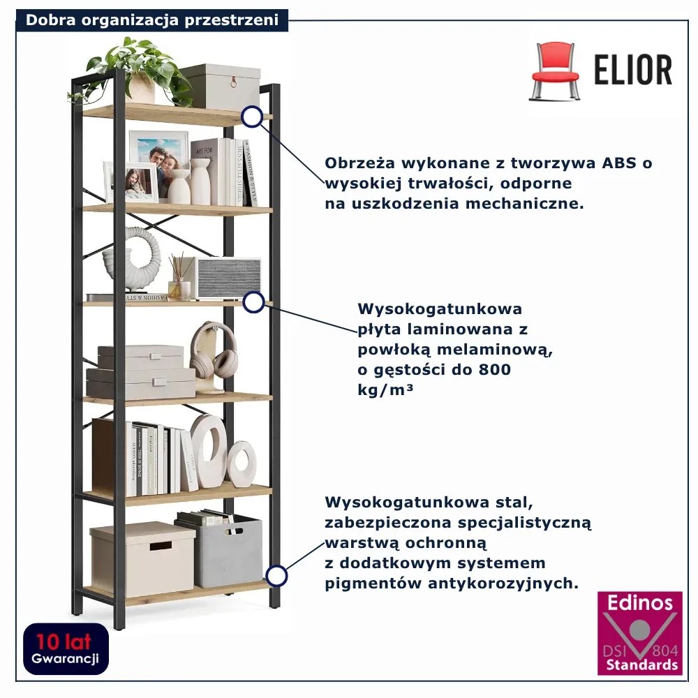 Nowoczesny regał stojący dąb artisan - Tocador 10X