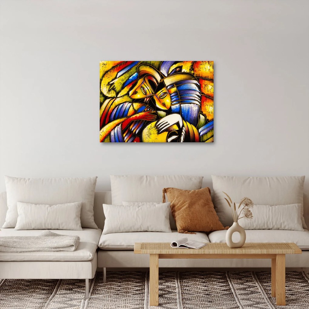 Obraz - Obraz olejny, kochankowie (70x50 cm)