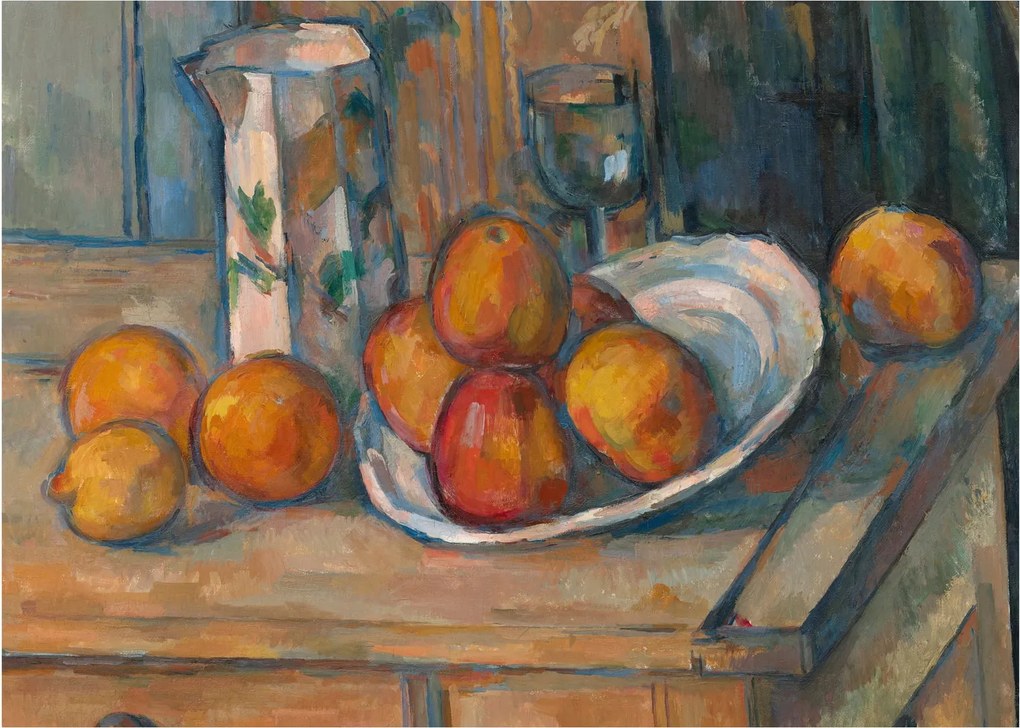 Obraz - Paul Cézanne, Still Life with Milk Jug and Fruit, reprodukcje (70x50 cm)