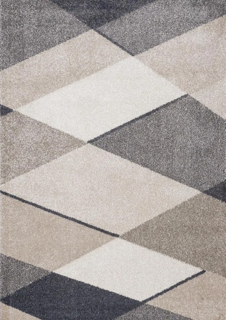 Dywan Mondo Kwadraty Szary 160 cm x 230 cm