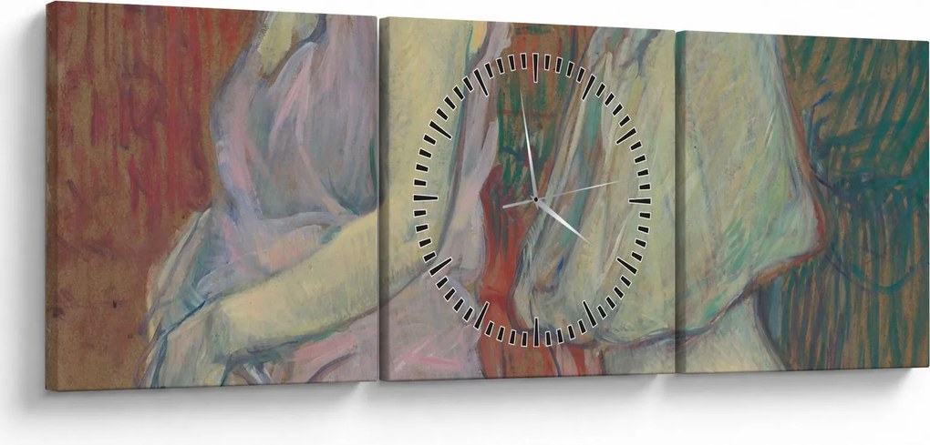 Obraz - Henri de Toulouse-Lautrec, Rue des Moulins, reprodukcje (z zegarem) (90x30 cm)
