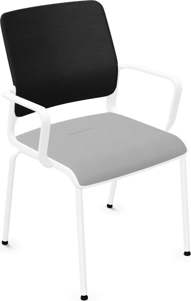 Krzesło konferencyjne na nogach Xilium Frame Chair 4L Mesh oparcie z siatki