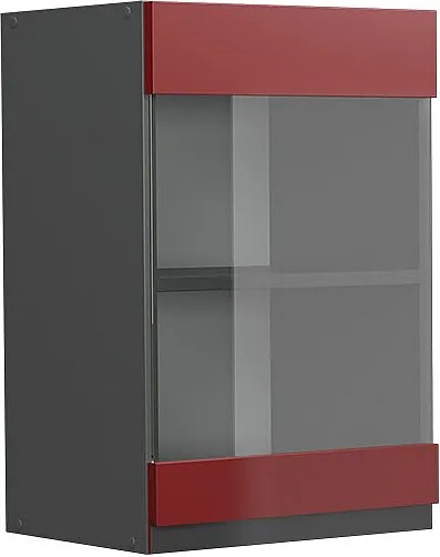 Szklana szafka kuchenna czerwony 40x31x60 r-line