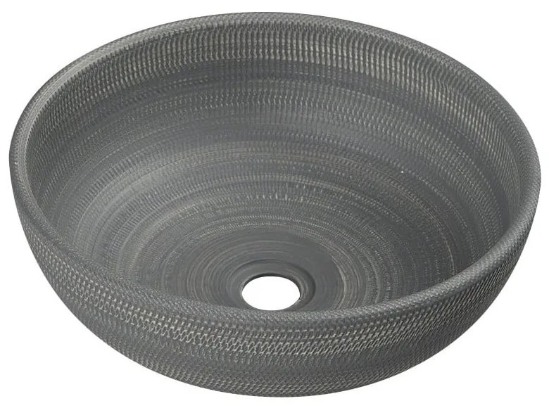 Szara ceramiczna okrągła umywalka ø 41 cm Priori – Sapho