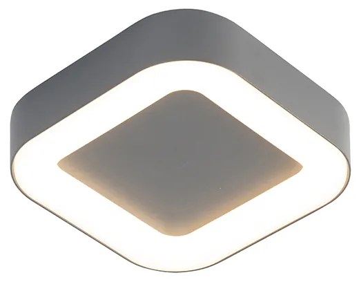 Zewnetrzna Lampa ścienna i sufitowa szara kwadratowa IP54 - Ariel Nowoczesny Oswietlenie zewnetrzne