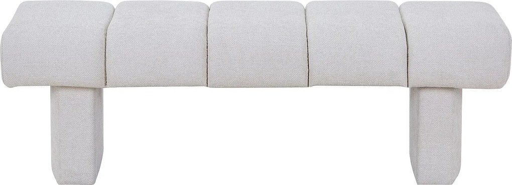 Ławka z teksturowanej  tkaniny – Beżowa - NUBELO