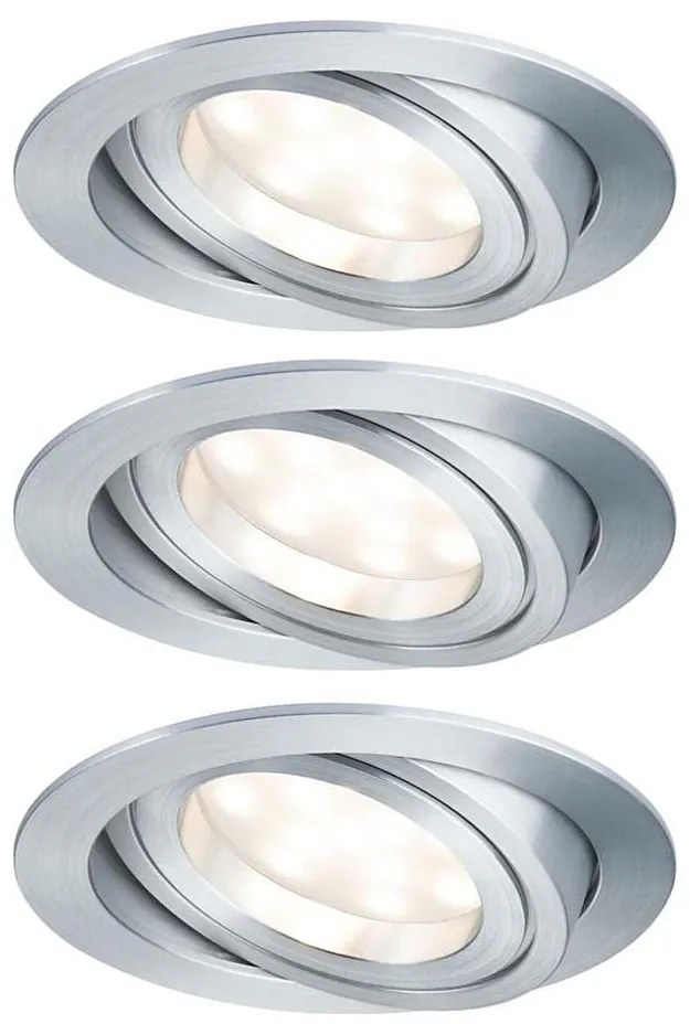 Paulmann 93970 - ZESTAW 3x LED/7W IP23 Łazienkowa oprawa wpuszczana COIN 230V