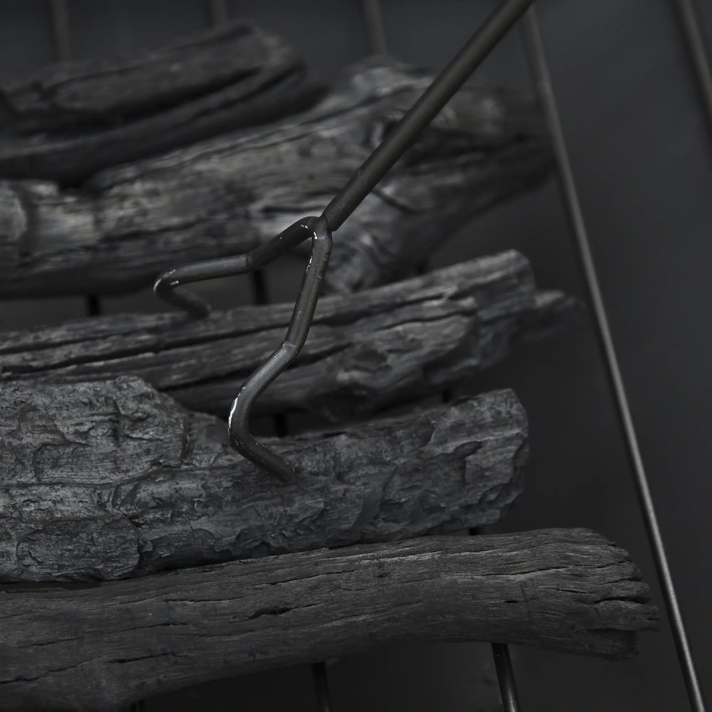 Outsunny Misa Paleniskowa 3w1 z Rusztem Grillowym i Ochroną Przed Iskrami Stalowa Czarna Idealna do Ogrodu | Aosom PL