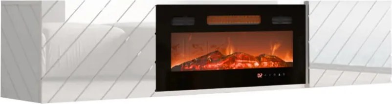 Szafka RTV Pinito z kominkiem