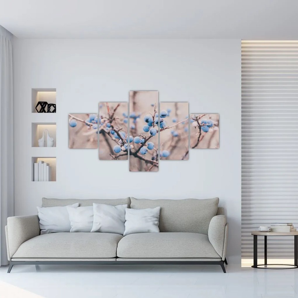 Obraz jagód na krzaku (125x70 cm)