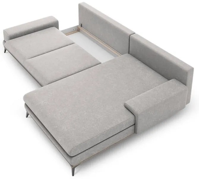 Jasnoszary rozkładany narożnik Windsor &amp; Co Sofas Planet, prawostronny
