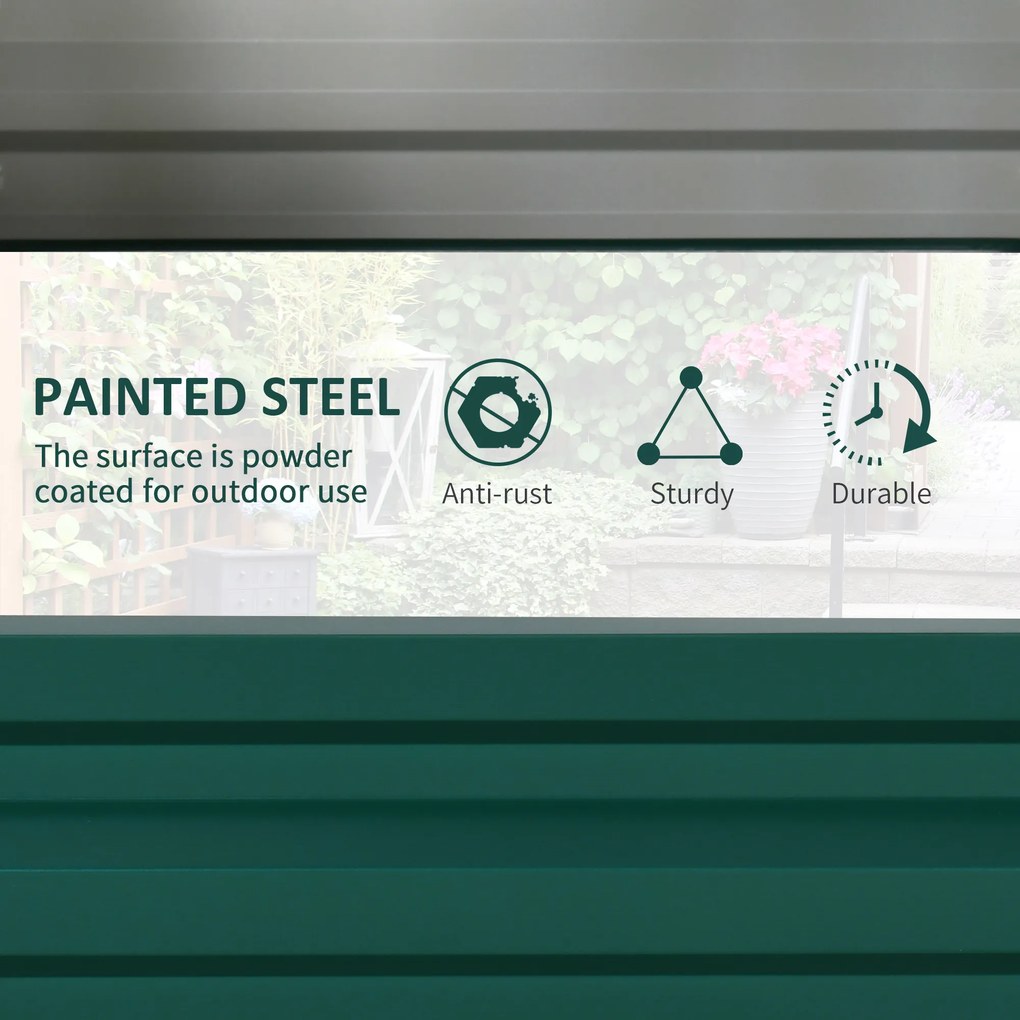 Outsunny Łóżko Ogrodowe Wysokie Zielone 120x60x30,5cm | Aosom PL